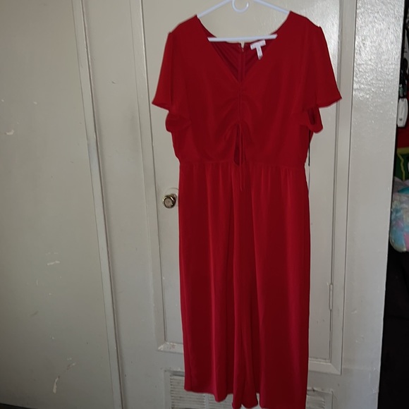 Leith Red Jumpsuit 🌹🌺 - Picture 2 of 12